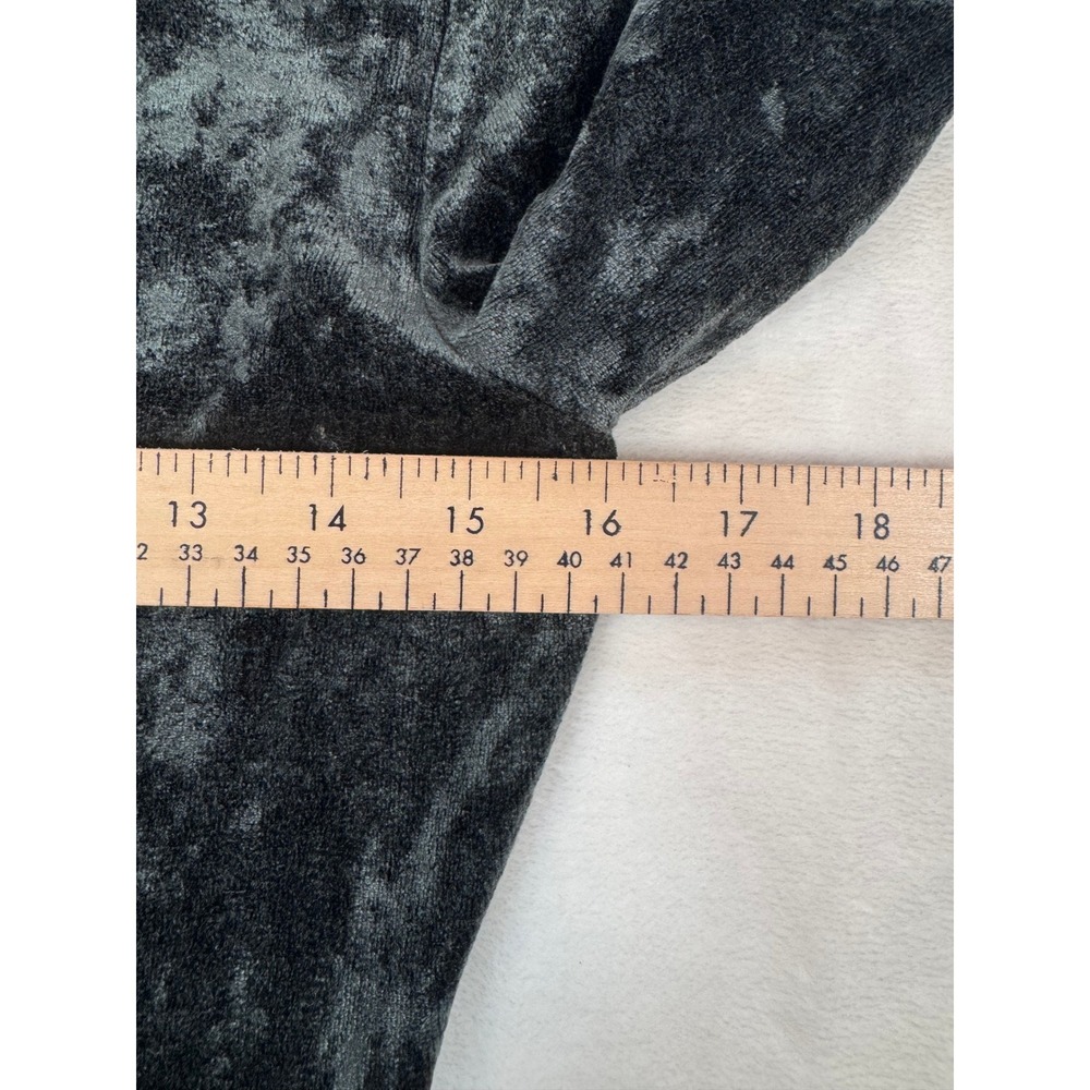 Theory Women's Deep‎ Green Crushed Velvet Turtleneck Top Size S. Quiet Luxury - Picture 4 of 9